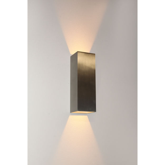 Artdelight Vegas - Applique d'extérieur - 8 x 8 x 25 cm - 2 x 4W LED dimmable incl - IP65 - aluminium