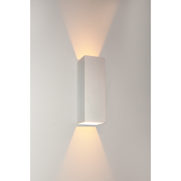 Artdelight Vegas - Applique d'extérieur - 8 x 8 x 25 cm - 2 x 4W LED dimmable incl. - IP65 - blanc