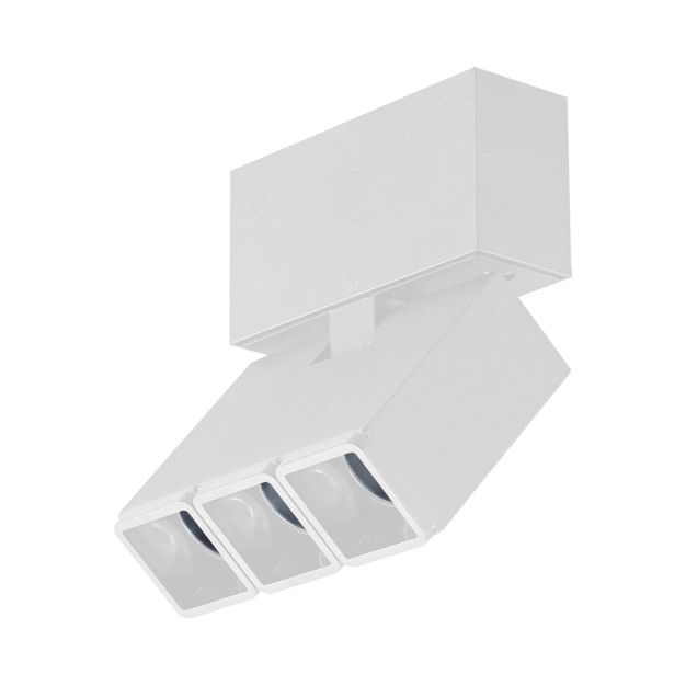 VK Lighting Triton - spot en saillie - 9,5 x 3 x 11 cm - 6W LED incl. - blanc