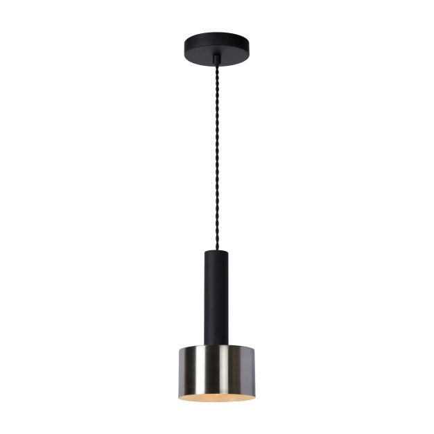 Lucide Teun - lampe suspendue - Ø 13 x 150 cm - noir