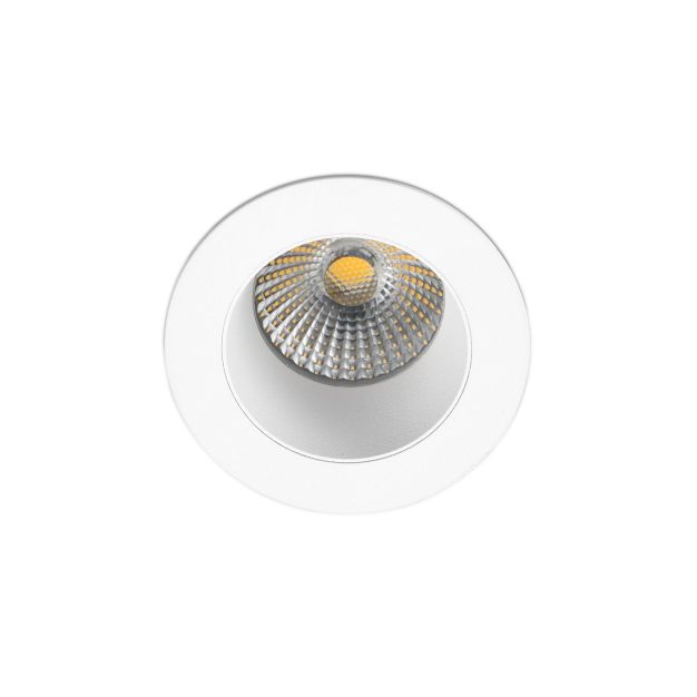 Faro Clear - spot à encastrer - Ø 70 mm, Ø 60 mm à encastrer - 7W LED dimmable incl. - IP65 - blanc mat