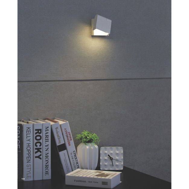 Artdelight Kapo - applique murale - 8 x 5,3 x 11 cm - 6W LED dimmable incl - blanc