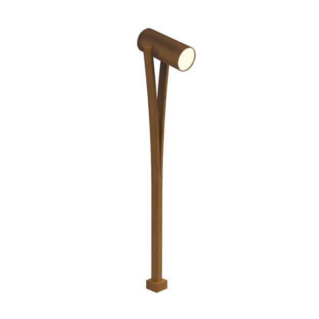 VK Lighting Stili - lampe de jardin - 7,5 x 19,4 x 80 cm - 10W LED incl. - brun