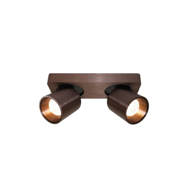 Artdelight Laguna - spot en saillie 2L - 22 x 8,5 x 9,5 cm - 2 x 6W LED dimmable incl - bronze brossé