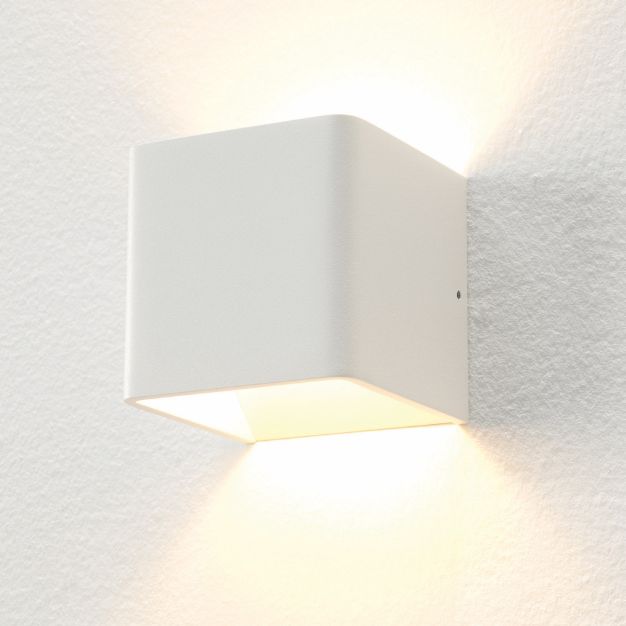 Artdelight Fulda - applique murale - 10 x 10 x 10 cm - 6W LED dimmable incl - blanc