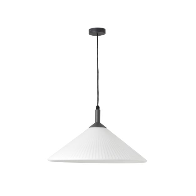 Faro Saigon - lampe suspendue - Ø 55 x 20 cm - IP65 - blanc mat