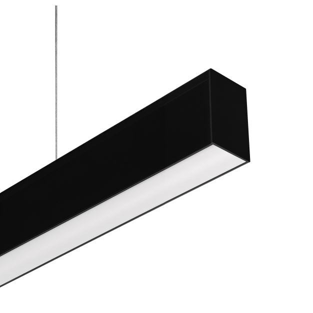 Roi Du Luminaire Slim Line - lampe suspendue - 178 x 5,5 x 3,3 cm - 34W LED incl. - noir - non graduable - couleur de lumière blanche (4000K)