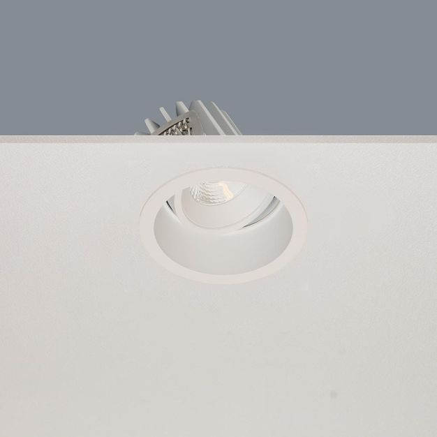 Artdelight Ribs - spot encastré - Ø 90 mm, Ø 83 mm encastré - 10W LED dimmable incl. - IP44 - blanc