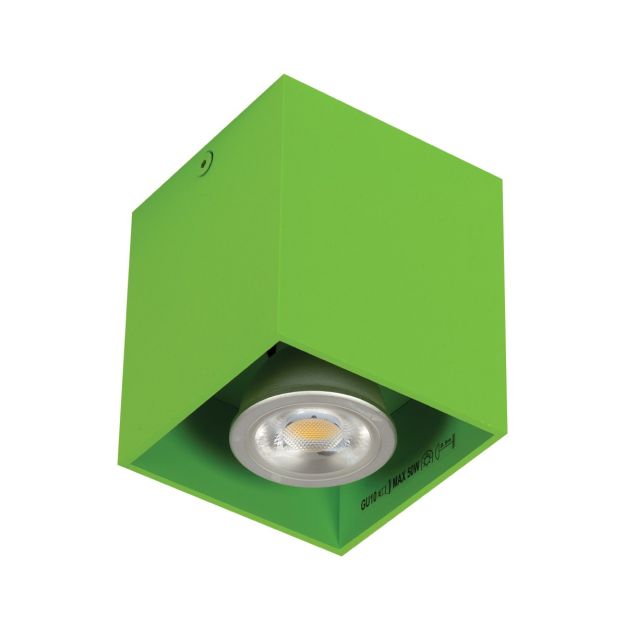 VK Simio Square - spot en saillie - 8,2 x 8,2 x 9,5 cm - vert