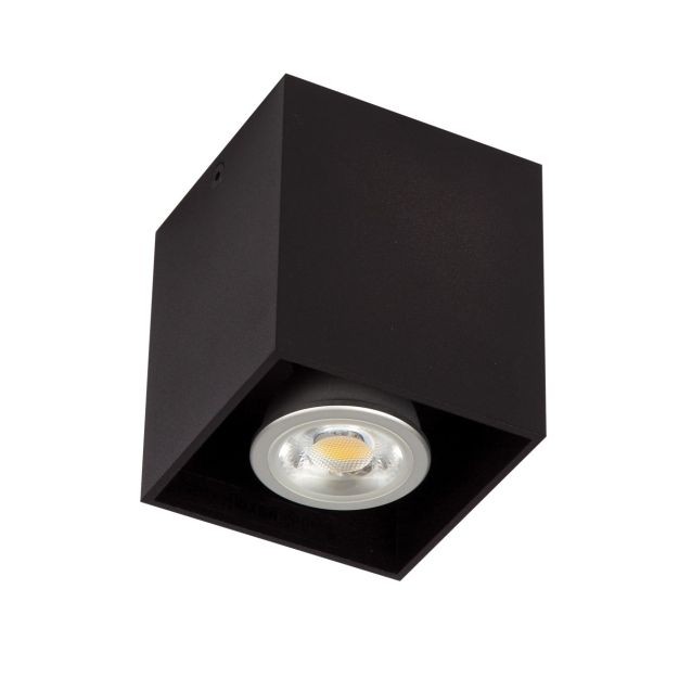 VK Simio Square - spot en saillie - 8,2 x 8,2 x 9,5 cm - noir