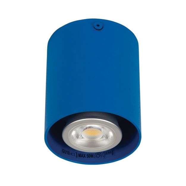 VK Lighting Simio - Spot en saillie - Ø 8 x 9,5 cm - bleu