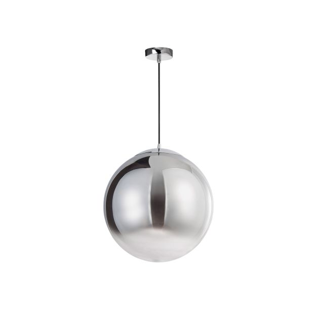 Nova Luce Ficato - lampe suspendue - Ø 40 x 120 cm - fumé et chromé