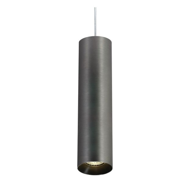 ONE Light Cylinder - lampe suspendue - Ø 7,5 x 240 cm - gris métal