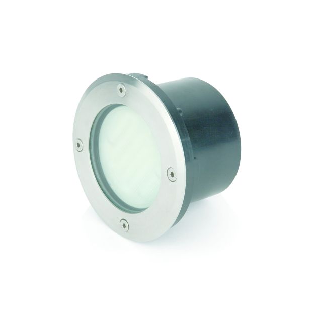 Faro Lio - spot rond pour l'extérieur - Ø 120 mm, Ø 90 mm à encastrer - 6W LED incl. - IP67 - acier inoxydable satiné