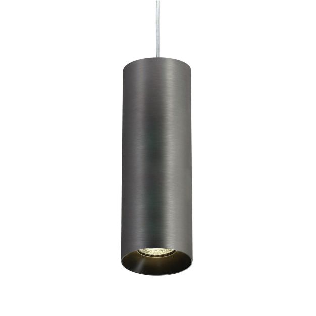 ONE Light Cylinder - lampe suspendue - Ø 7,5 x 224 cm - gris métal