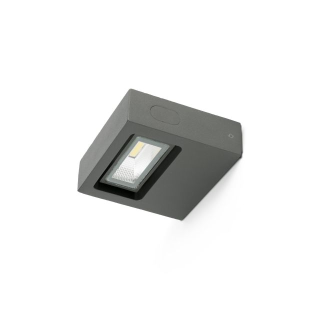 Faro Taima - applique murale - 12 x 11,1 x 3,7 cm - 6W LED incl. - IP54 - gris foncé