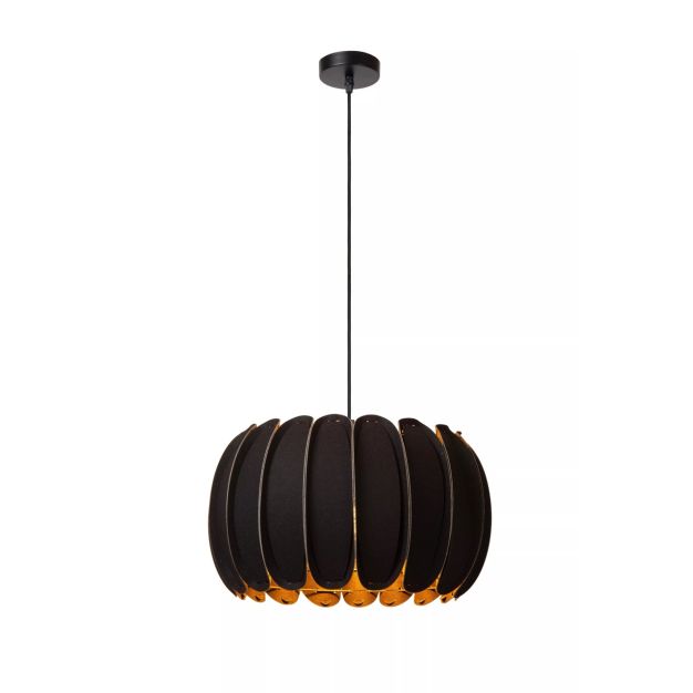 Lucide Spencer - lampe suspendue - Ø 40 x 154 cm - noir