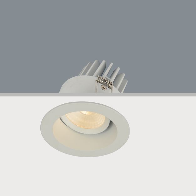 Artdelight Venice 2408 - spot encastré - Ø 80 mm, Ø 68 mm encastré - 8W LED dimmable incl. - IP44 - blanc