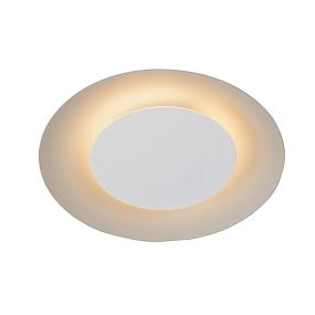 Lucide Foskal - plafonnier - Ø 21,5 x 5,2 cm - 6W LED incl - blanc