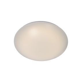 Lucide Bianca-LED - plafonnier de salle de bain - Ø 31 x 11 cm - 3 niveaux de gradation - 12W LED incl. - IP21 - opale