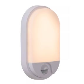 Lucide Hups IR - applique murale extérieure avec détecteur - 11,9 x 4,5 x 21,2 cm - 10W LED incl. - IP54 - blanc