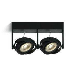 ONE Light R111 GU10 Spots - spot en saillie 2L - 32 x 6,5 x 21 cm - noir