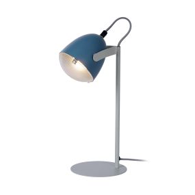 Lucide Dylan - lampe à poser - 11,5 x 11,5 x 32 cm - bleu et gris