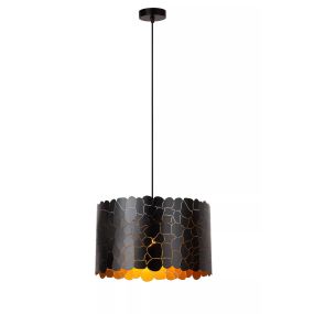 Lucide Almelo - lampe suspendue - Ø 40 x 155 cm - noir