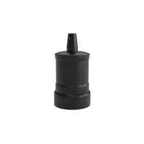 Calex - E27 avec support de câble cylindrique - Ø 4,7 x 7,2 cm - noir mat