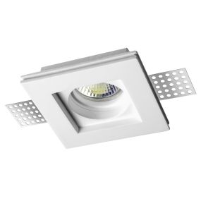 Nova Luce Tobia II - spot encastré - 100 x 100 mm, 105 x 105 mm format encastré - plâtre blanc