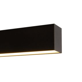 Roi Du Luminaire Linear - plafonnier - 57 x 6,5 x 5 cm - 18W LED incl. dimmable - noir - couleur de lumière blanc chaud