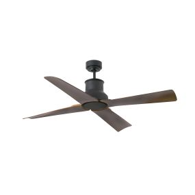 Faro Winche - ventilateur de plafond avec télécommande - Ø 127 cm - IP44 - noir et brun foncé