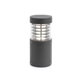 Faro Giza - lampe de jardin - Ø 12 x 26,5 cm - 15W LED incl. - IP54 - gris foncé