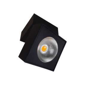 Maxlight Artu - spot en saillie 1L - 10 x 10 x 10 cm - 15W LED incl - noir