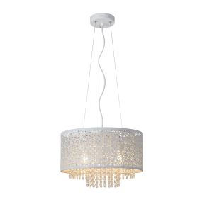 Lucide Raka - lampe suspendue 4 - Ø 41 x 157 cm - blanc