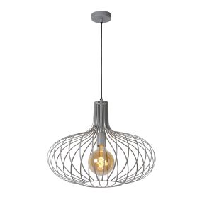 Lucide Manuela - lampe suspendue - Ø 50 x 172 cm - gris