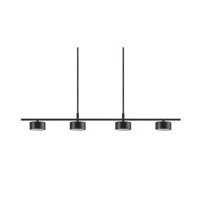 Nordlux Clyde - lampe suspendue - 115 x 8,5 x 209,3 cm - gradateur à 3 niveaux - 4 x 5W LED incl. - noir