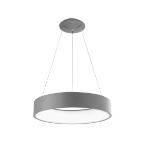 Nova Luce Rando - lampe suspendue - Ø 60 x 120 cm - 42W LED incl - lumière blanche - gris