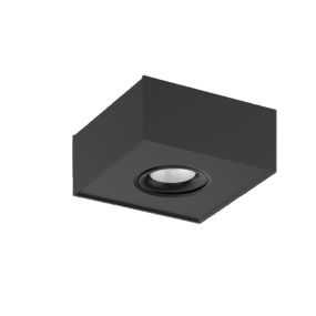 Artdelight Brooklyn1 - spot en saillie - 13,5 x 13,5 x 6 cm - 8W dim to warm LED incl - noir