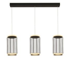 Searchlight Circolo - lampe suspendue - 90 x 150 cm - 3 niveaux de gradation - 35W LED incl. - noir et blanc