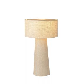 Lucide Leeroy - lampe de table - Ø 30 x 50 cm - taupe