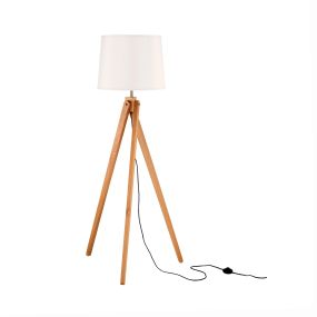 Nova Luce Alma - lampadaire - 165 cm - blanc et brun