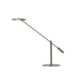 Lucide Anselmo - lampe de bureau - 25 x 25 x 50 - 9W LED incl - chrome mat