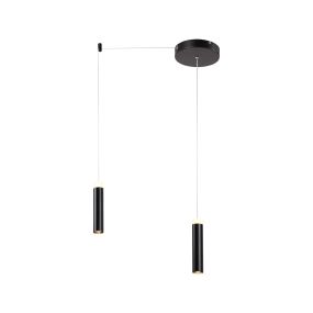 Brilliant Limas - lampe suspendue - 200 x 200 x 200 cm - gradateur à 3 niveaux - 2 x 9W LED incl - noir