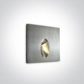 ONE Light Indoor/Outdoor Dark Light Wall Recessed - applique murale encastrée - 7 x 4,5 x 7 cm - 3W LED incl. - IP54 - aluminium