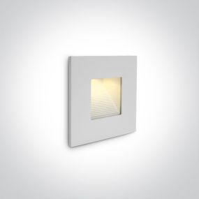 ONE Light Indoor/outdoor Dark Light Wall Recessed - applique murale encastrée - 8,5 x 8,5 x 3,2 cm - 1W LED incl. - IP44 - blanc