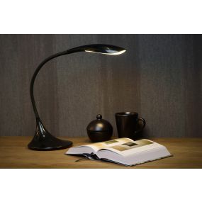 Lucide Emil - lampe de bureau -12 x 22 x 37,5 cm - 4,5W LED dimmable incl - noir