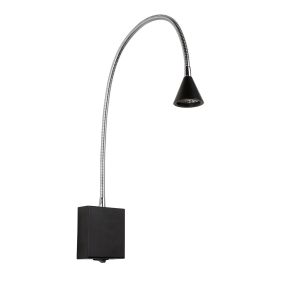 Lucide Buddy - applique murale - 8 x 8 x 60 cm - 3W LED incl - noir