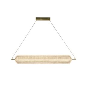 Searchlight Capsule - lampe suspendue - 108 x 150 cm - 45W LED dimmable incl - laiton satiné