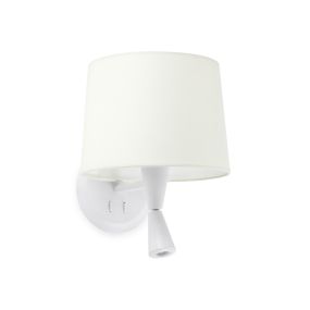 Faro Conga - applique murale - 21,5 x 19 x 17,3 cm - 3W LED incl. - blanc mat